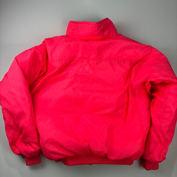 Vintage 1990s Columbia Reversible Down Puffer Jacket Pink Purple L - Picture 4 of 14